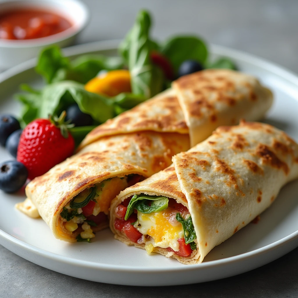 high protein breakfast burrito