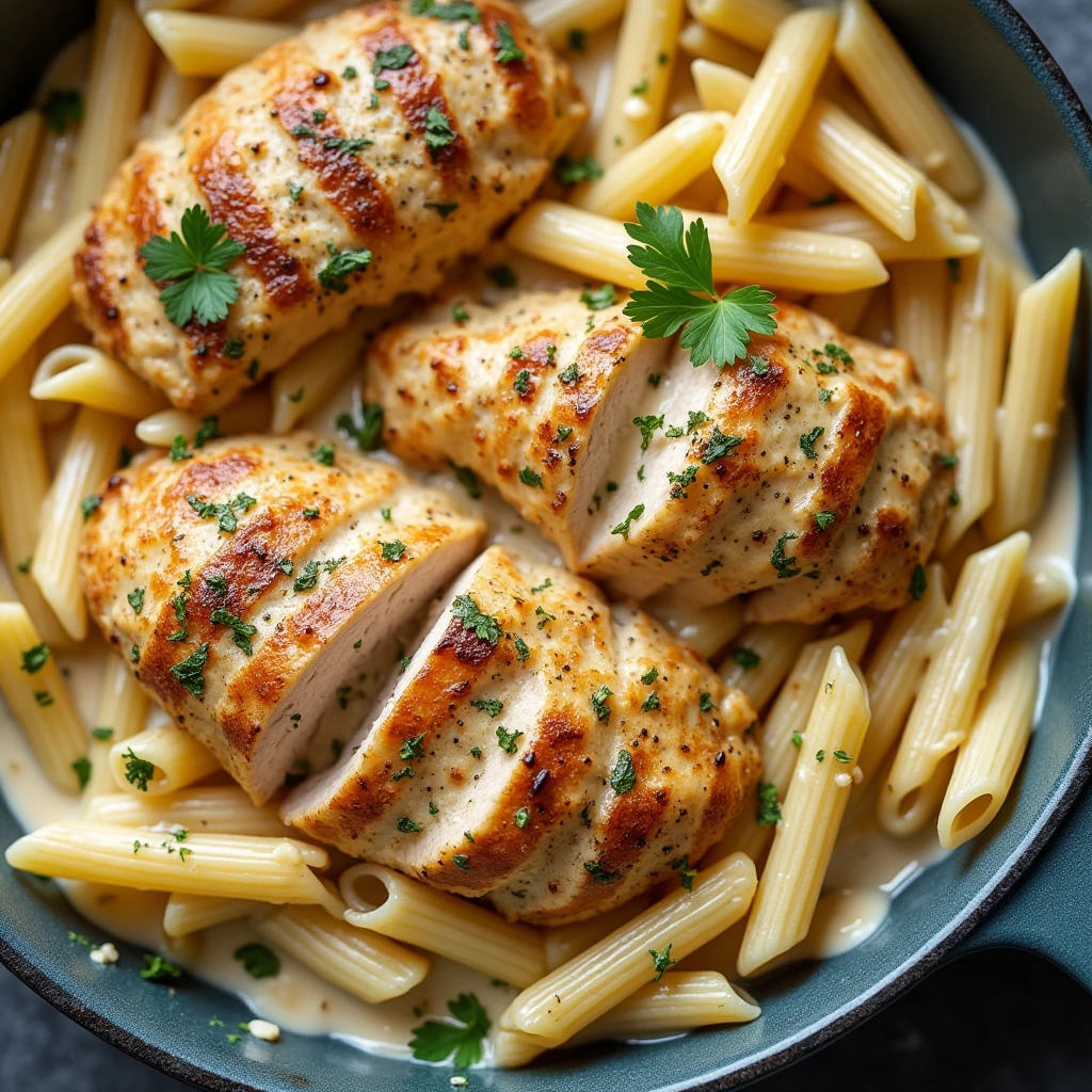 garlic parmesan chicken pasta