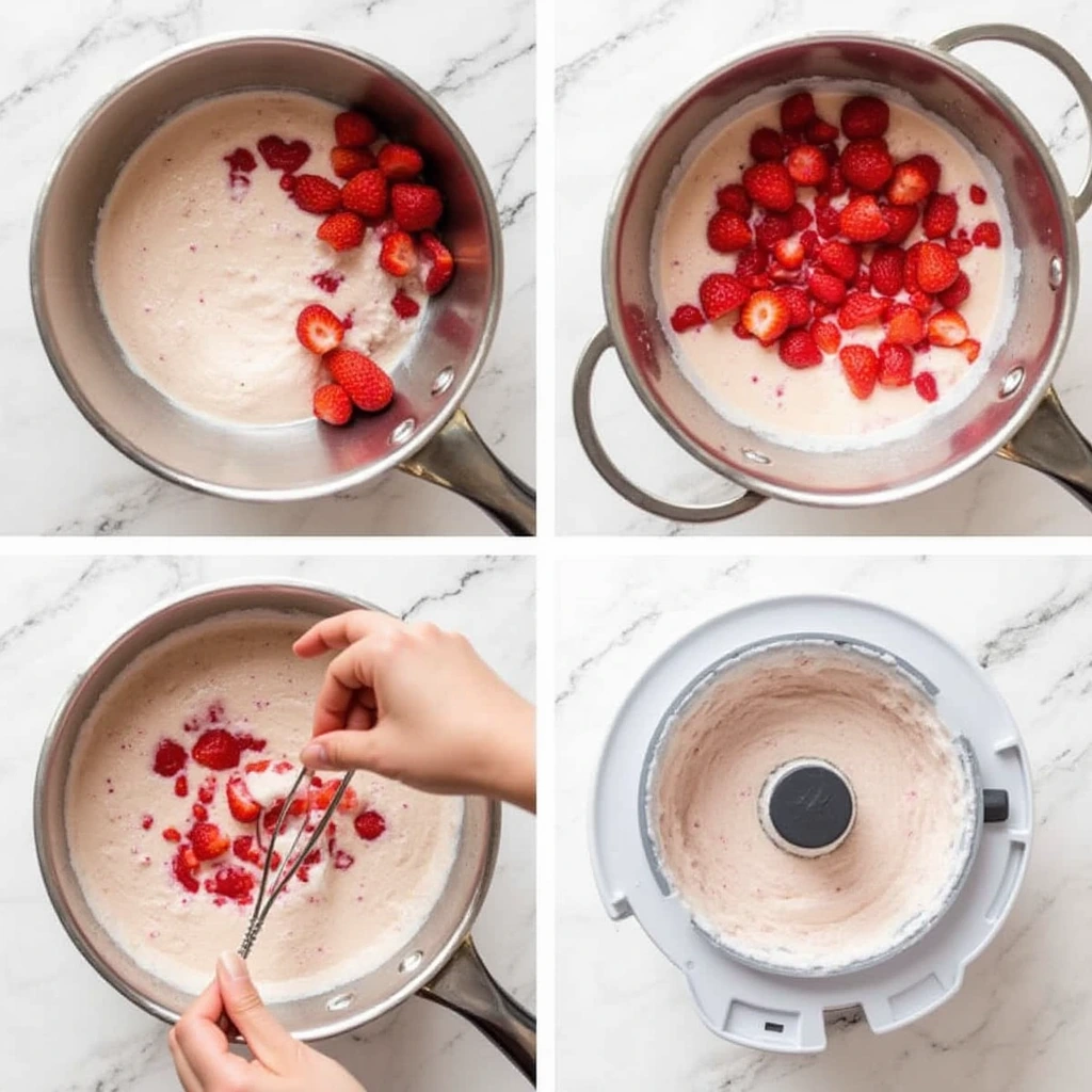 strawberries and cream ice cream recipe