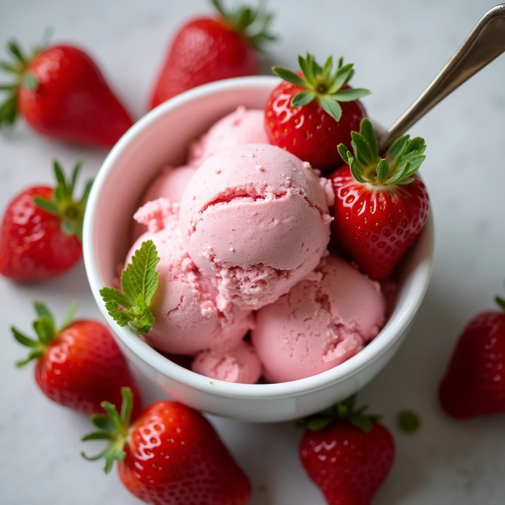 strawberries and cream ice cream recipe