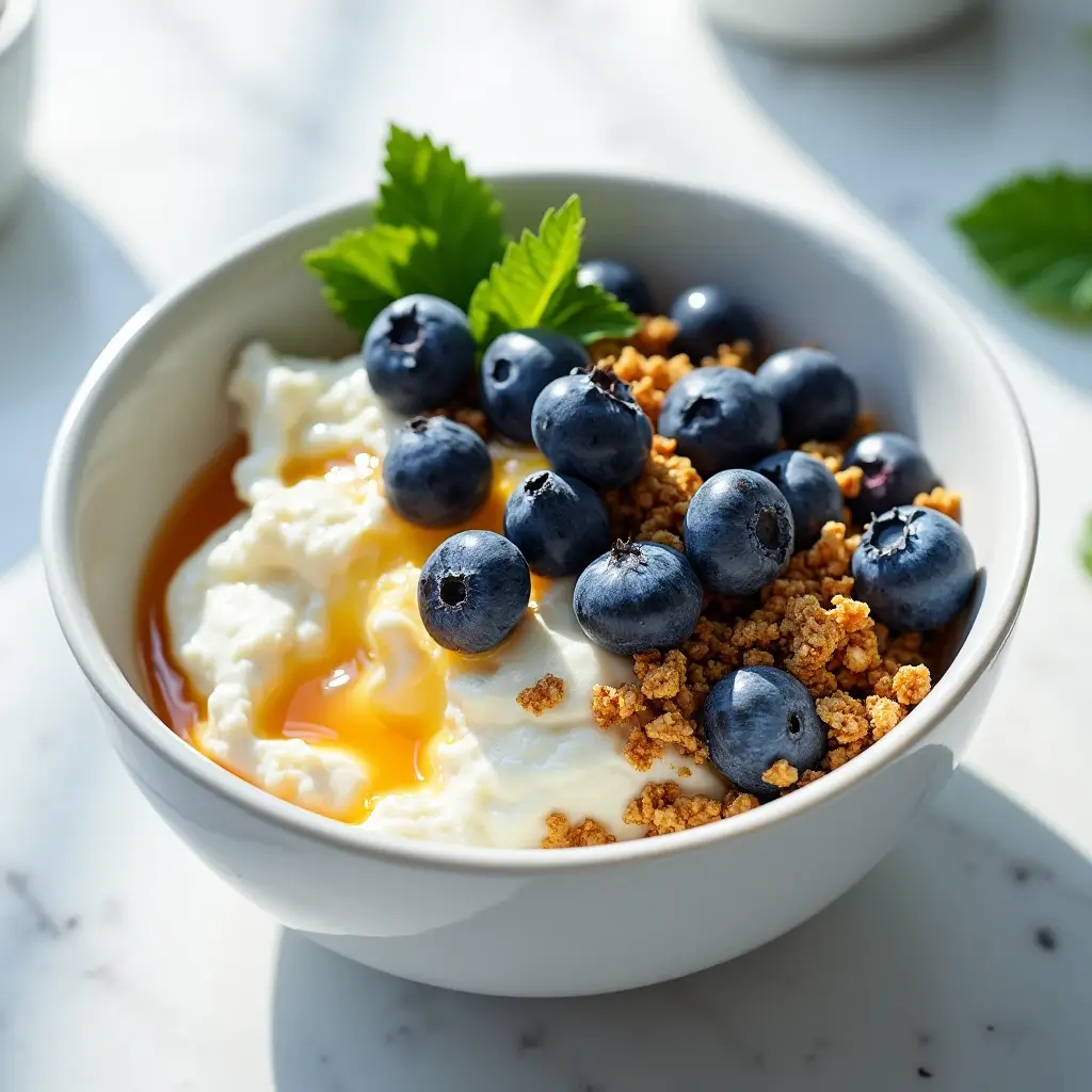 Cottage Cheese Blueberry Bowl