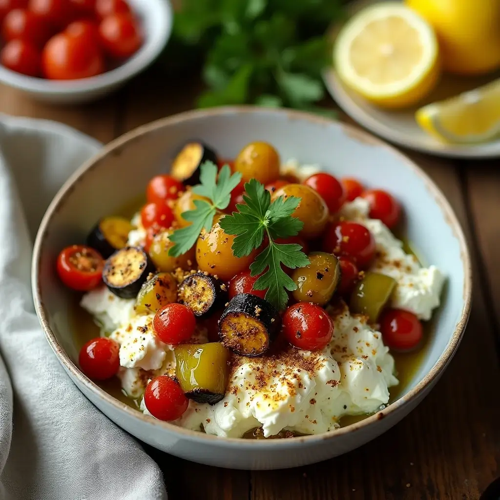 Cottage Cheese Bowl With Za’atar Vegetables