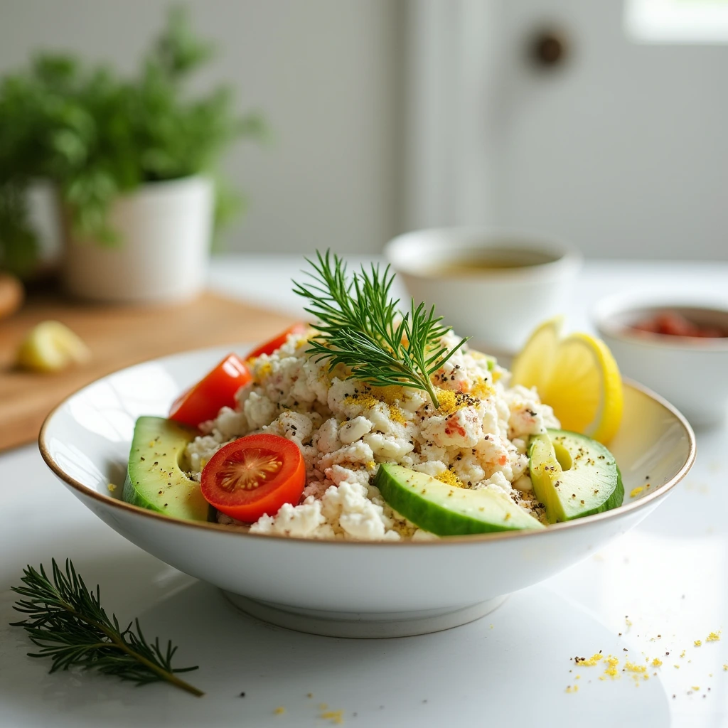 Cottage Cheese Crab Bowl