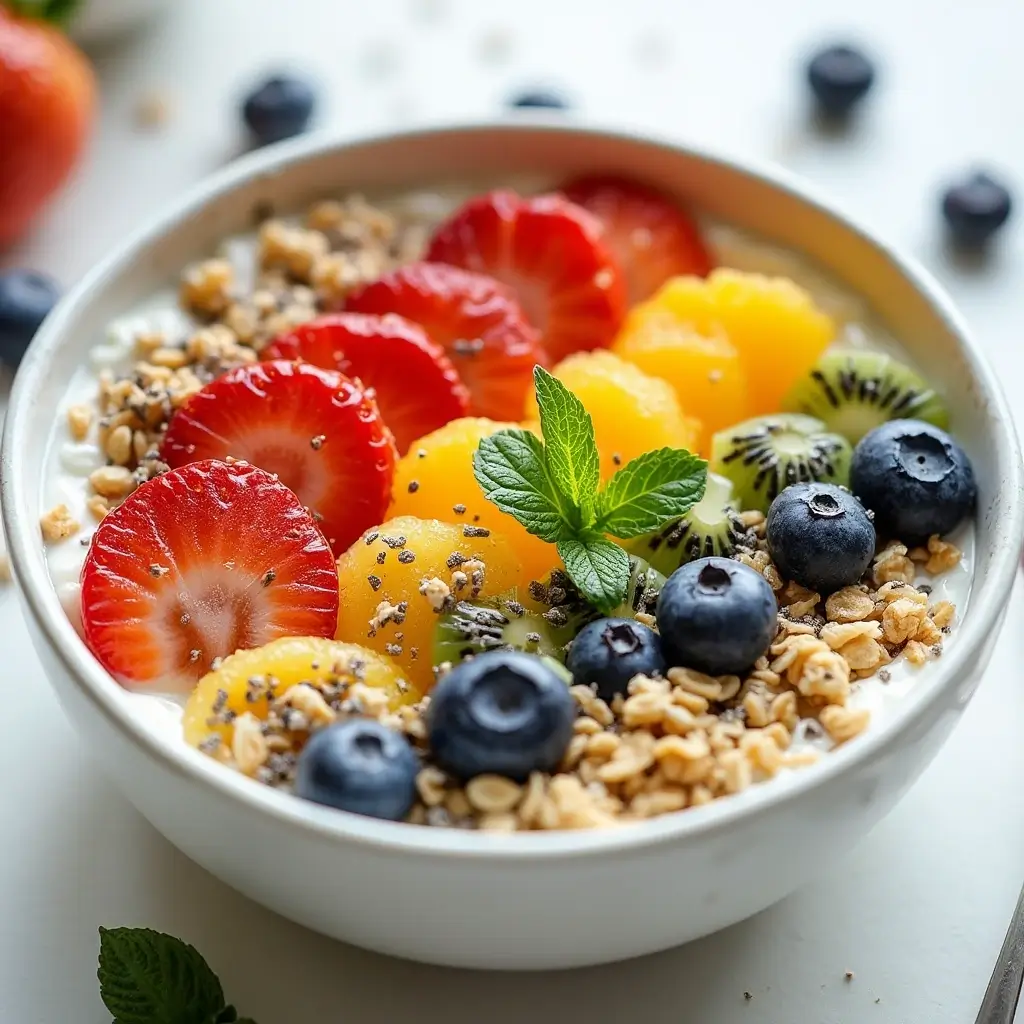 Rainbow Cottage Cheese Breakfast Bowls