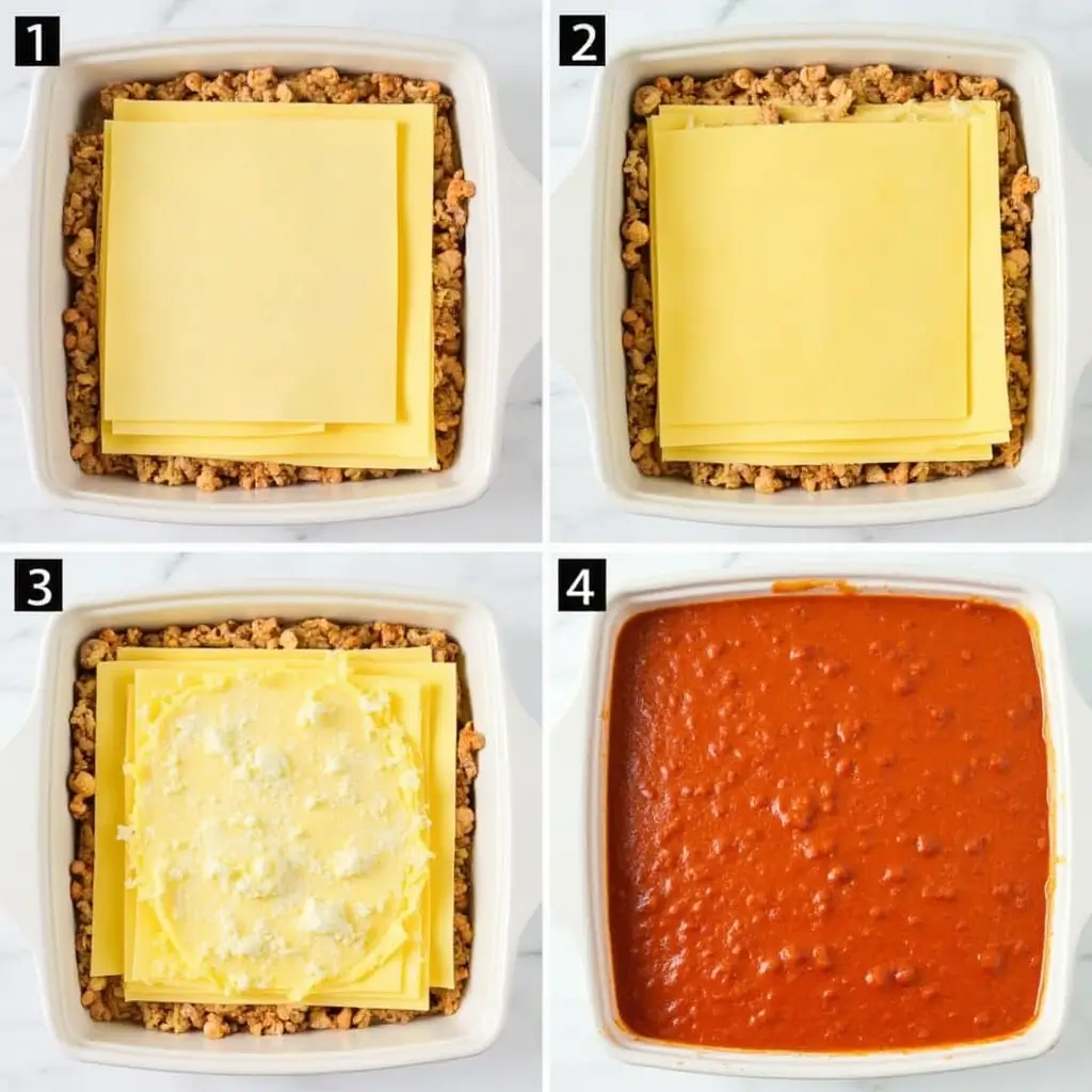 carrabba's lasagna- steps 