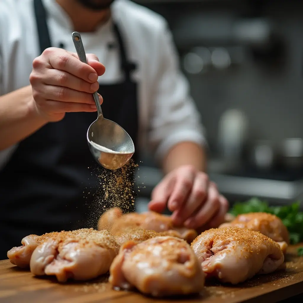 chef-seasoning-chicken-recipe-professional-kitchen