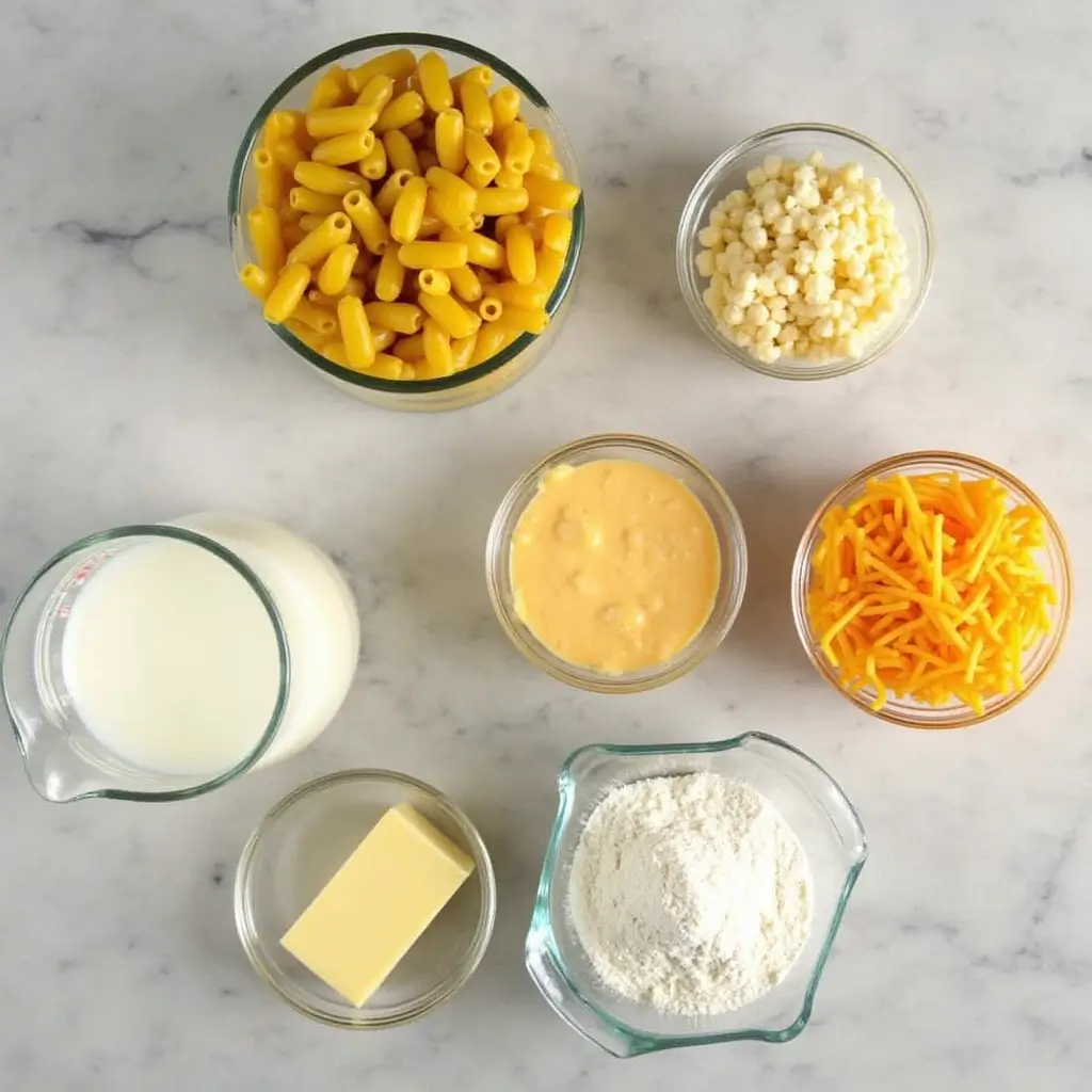 Baked Macaroni and Cheese Ingredients