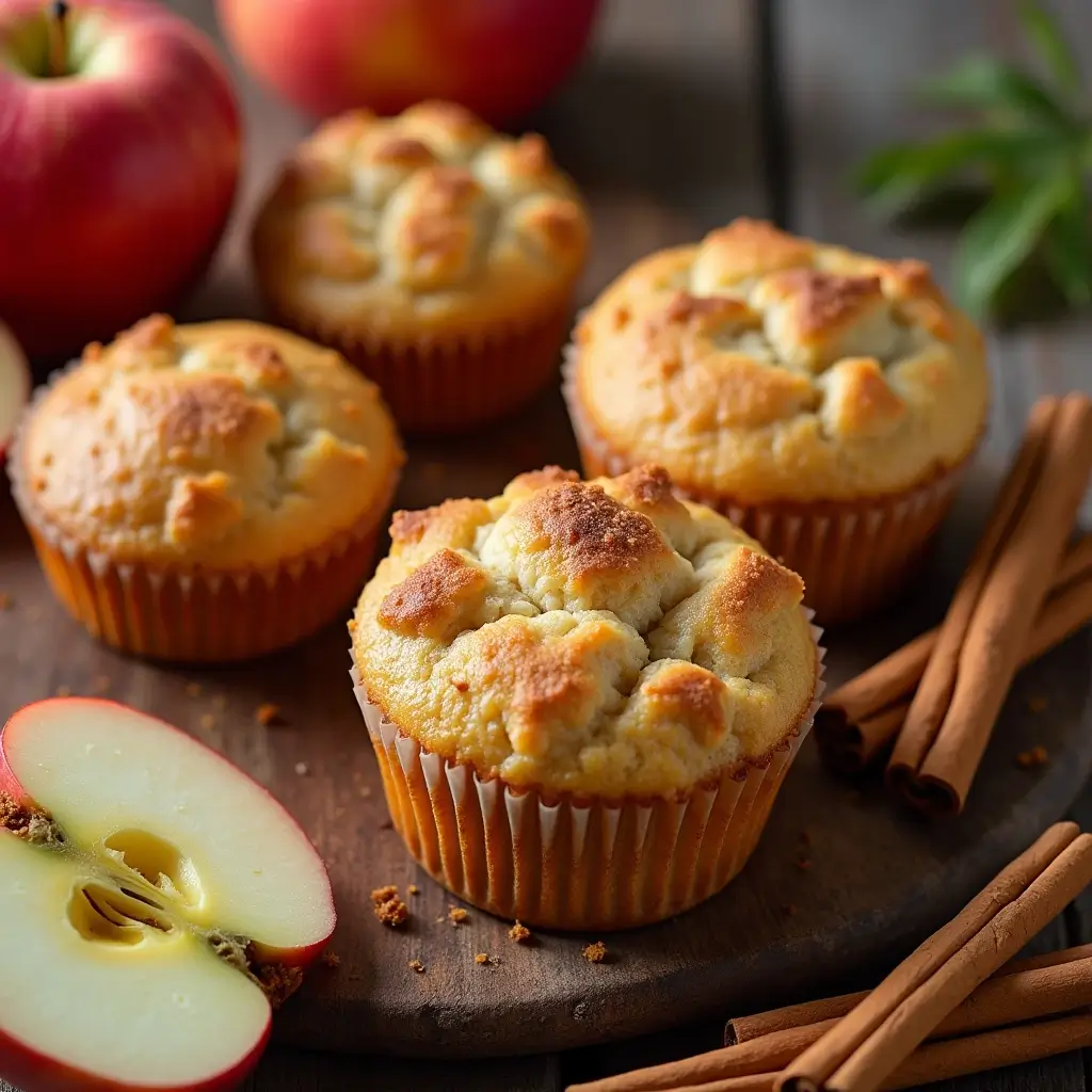 Apple Cinnamon Cottage Cheese Muffins