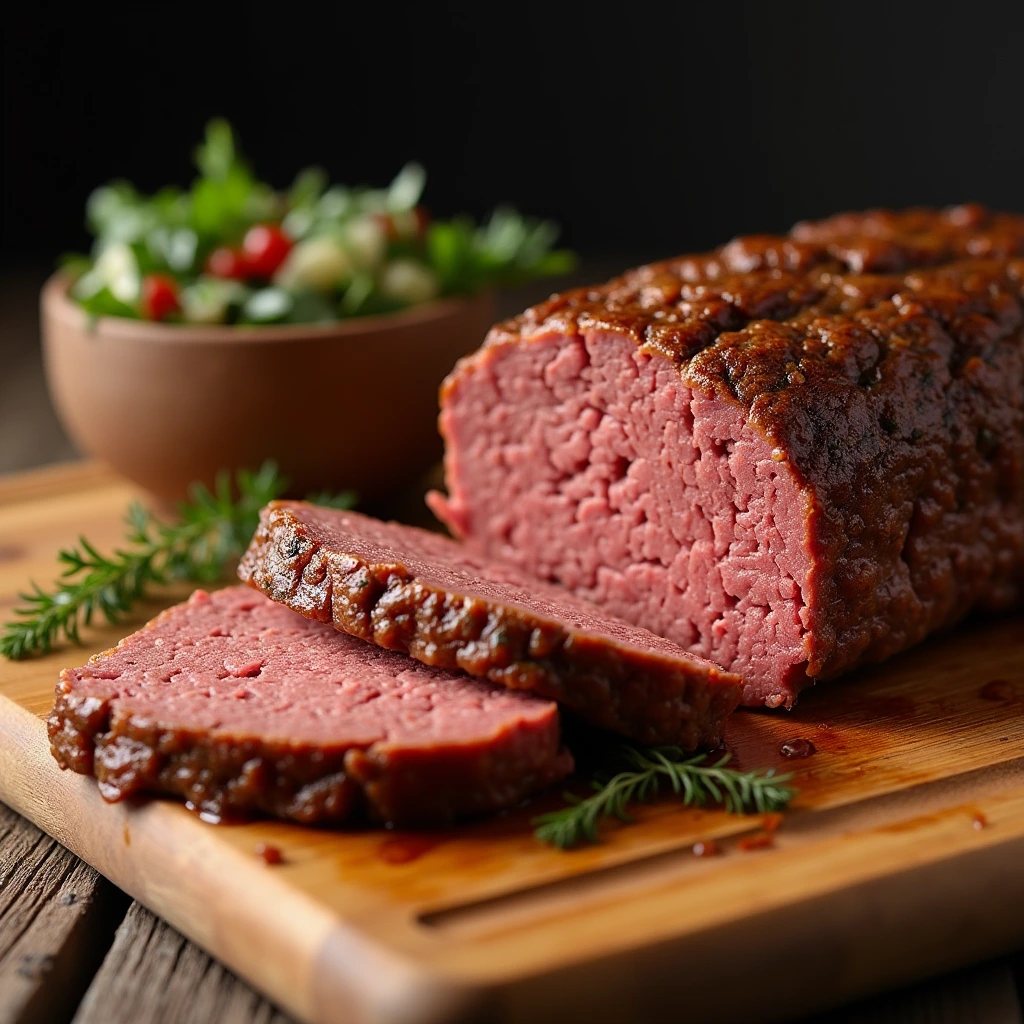 Hearty Carnivore Ground Beef Meatloaf